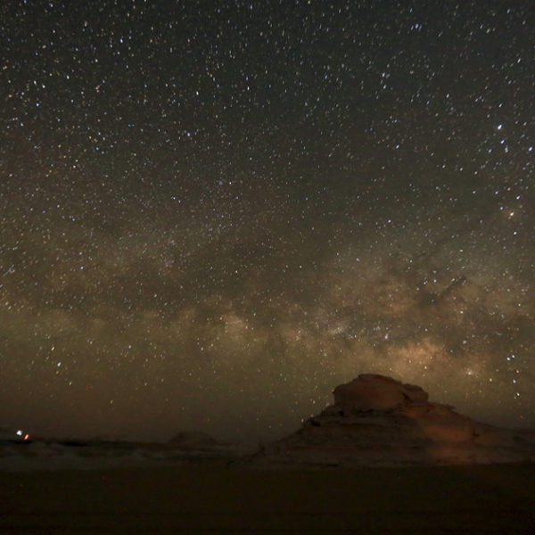 white desert at night